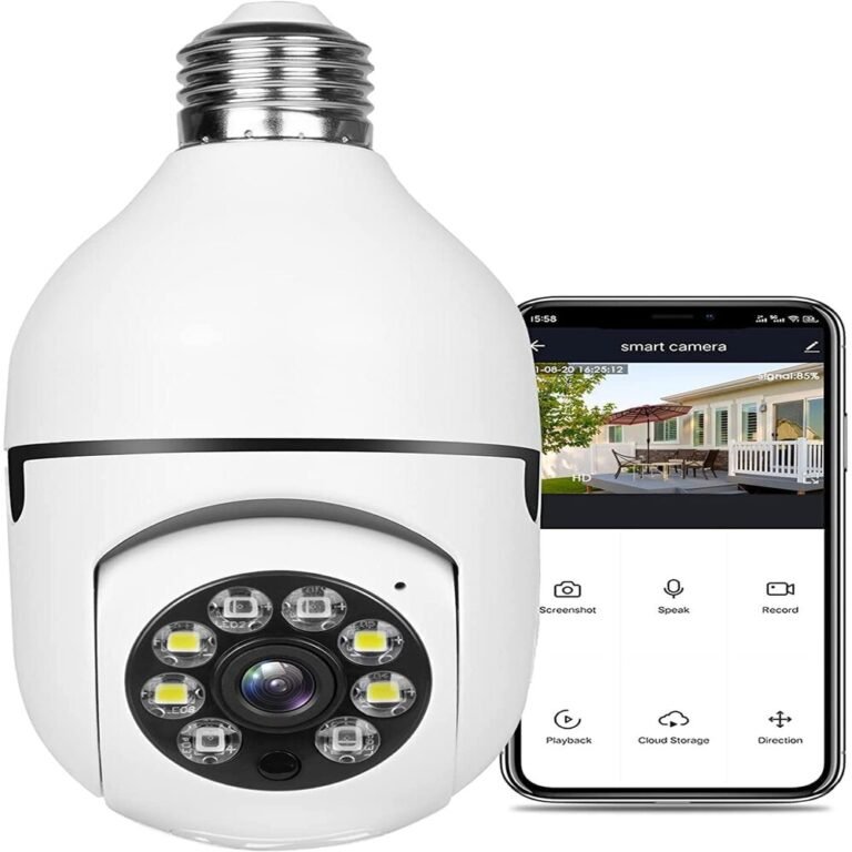 WiFi Wireless CCTV Camera 1080p Bulb Shape PTZ V380 Pro