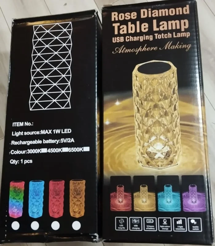 Crystal Lamp,Rose Diamond Table Lamp,16 - Image 2