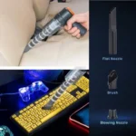 Portable High Power 3 in 1 Car Vacuum Cleaner | USB Rechargeable Wireless Handheld Car Vacuum Cleaner and Smooth Design Portable,Wet and Dry