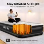 Air Mattress with Built-in Pump Raised for Guests Home, 18" Blow Up Mattress Self Inflatable Mattress in 2 Mins Portable Foldable Anywhere Air Bed with Carrying Bag Colchones Inflables - Image 4