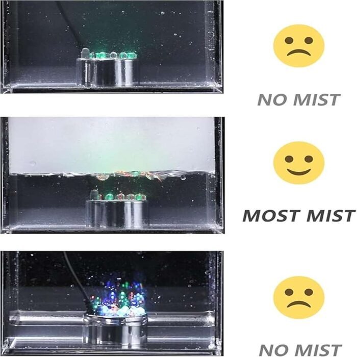 Mist Maker Fogger Small Ultrasonic Fog Machine Fountain Halloween Cauldron Mister Fogger Water Garden Pond Foggers Air Humidifier with 12 LED Light Flashes for Party - Image 4