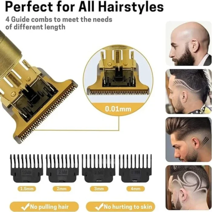 Super Sharp Kubra Dragon Trimmer with full Kit 45mnts Runtime Type C Charging for Hair & Beard Easy to Clean Fully Charge in 3Hrs - Image 3