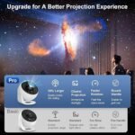 Galaxy Projector for Bedroom, 12 in 1 Star Projector with HD Realistic Planetarium, LED Space Galaxy Lamp, White - Image 3