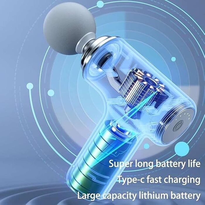 Massage Machine for Body Pain – Mini Massage Gun for Deep Tissue, Muscle & Body Pain Relief – Handheld, Battery Powered Massager for Neck, Shoulder, Back, Foot - Image 4