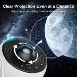Galaxy Projector for Bedroom, 12 in 1 Star Projector with HD Realistic Planetarium, LED Space Galaxy Lamp, White