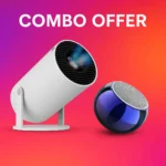 Android Projector And Speakers Portable Mini Projector, 4K 1080P Full HD Projector, Support Video Projector, WiFi 5G BT 5.0, Cinema Projector 180° Can Be Rotated, Android 11, Compatible with TV Stick/Windows/iOS/Android