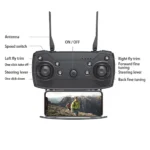 HLT E88 Pro Drone with 4K Camera, WiFi FPV 1080P HD Dual Foldable RC Quadcopter Altitude Hold, Headless Mode, Visual Positioning, Auto Return Mobile App Control, Black, 7.83 x 7.17 x 2.87 inches - Image 2